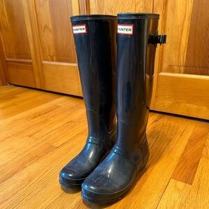 Navy Hunter Rain boots